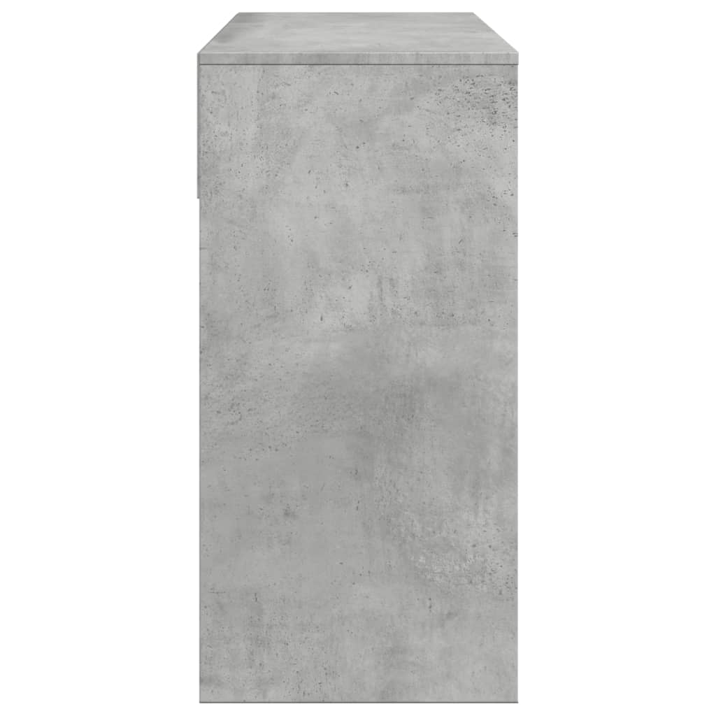 Sminkebord Betonggrå speil 80x39x80 cm