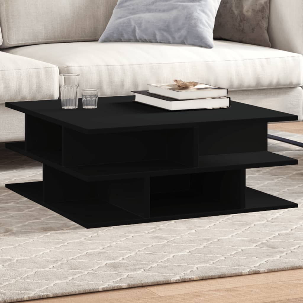 Salongbord Sofabord Svart 70x70x29 cm