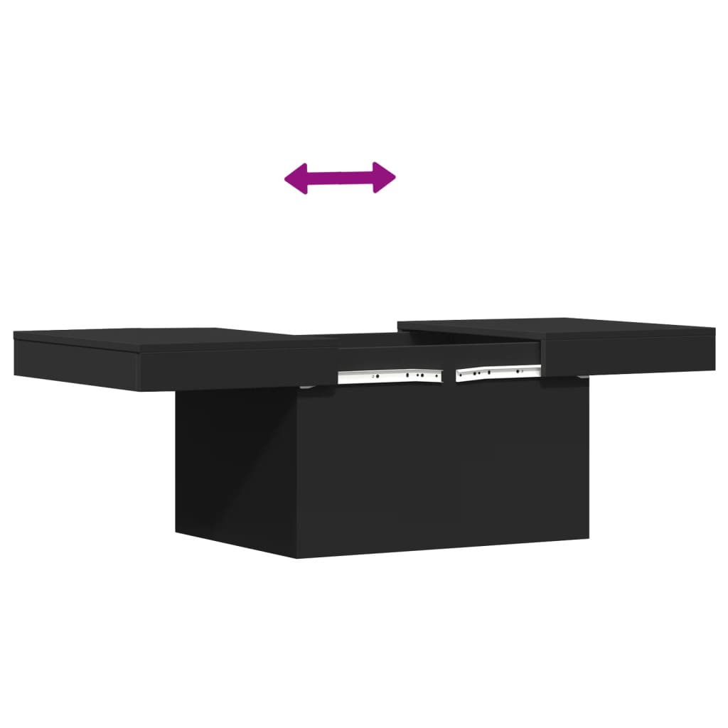 Salongbord Sofabord Svart 80x55x40 cm
