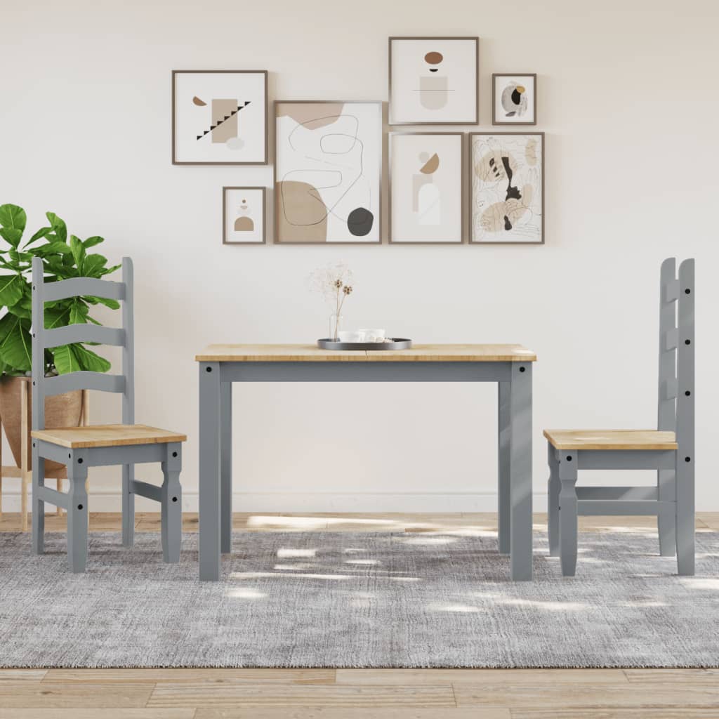 Spisebord Kjøkkenbord Panama grå 117x60x75 cm heltre furu