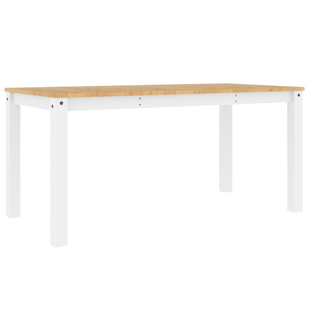 Spisebord Kjøkkenbord Panama hvit 160x80x75 cm heltre furu