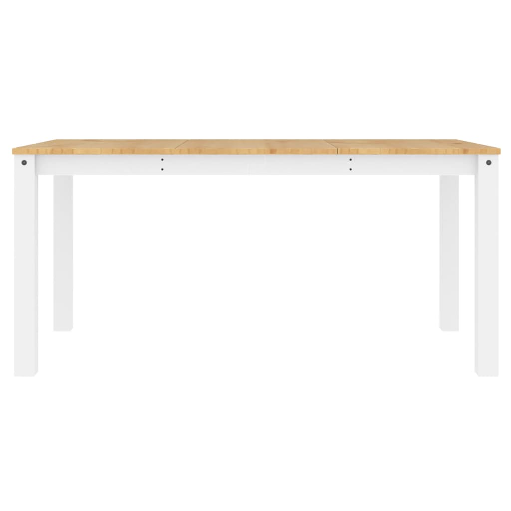 Spisebord Kjøkkenbord Panama hvit 160x80x75 cm heltre furu
