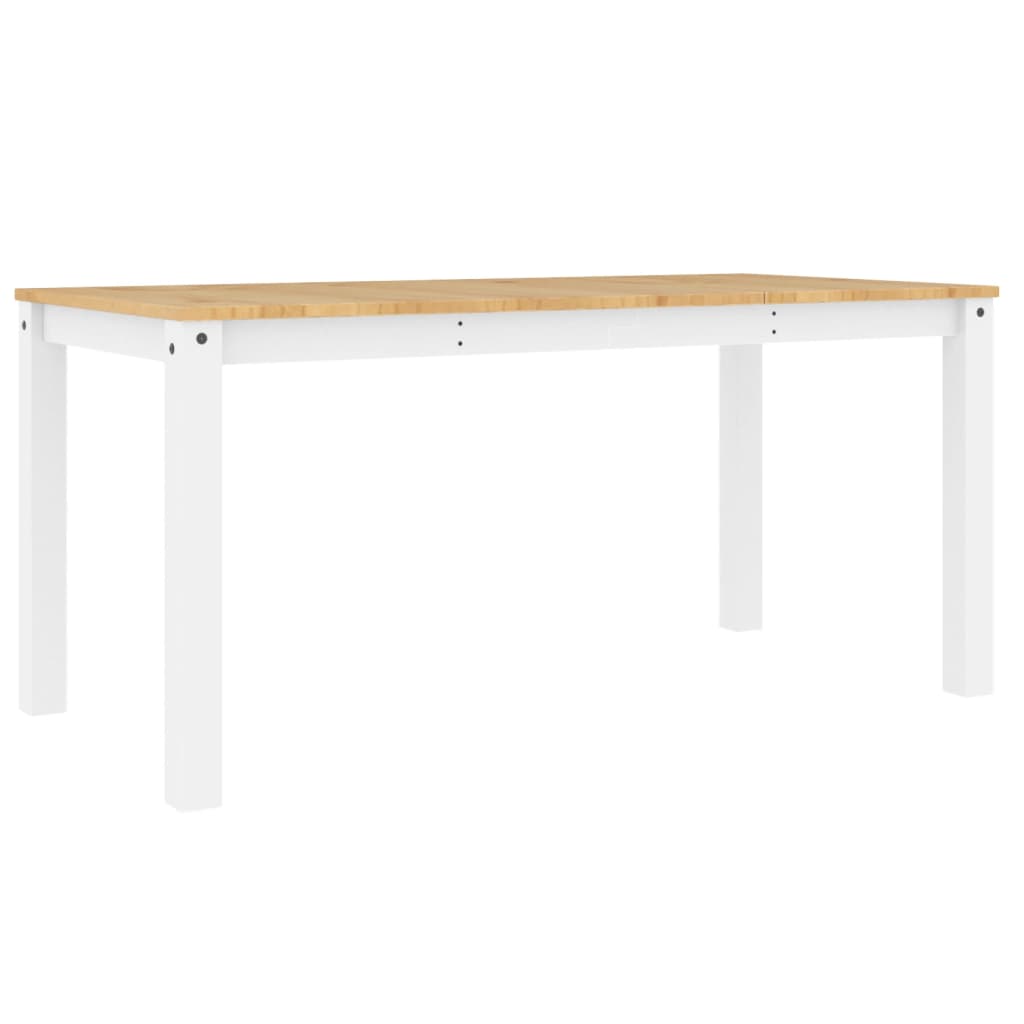 Spisebord Kjøkkenbord Panama hvit 160x80x75 cm heltre furu