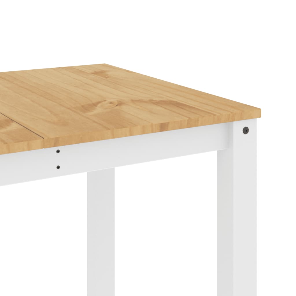 Spisebord Kjøkkenbord Panama hvit 160x80x75 cm heltre furu