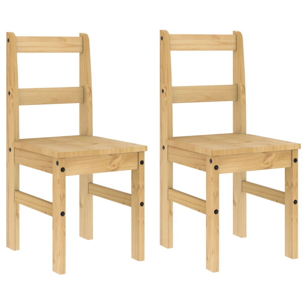 Spisestoler 2 stk Panama 40x46x90 cm heltre furu