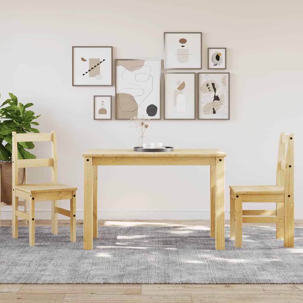 Spisestoler 2 stk Panama 40x46x90 cm heltre furu