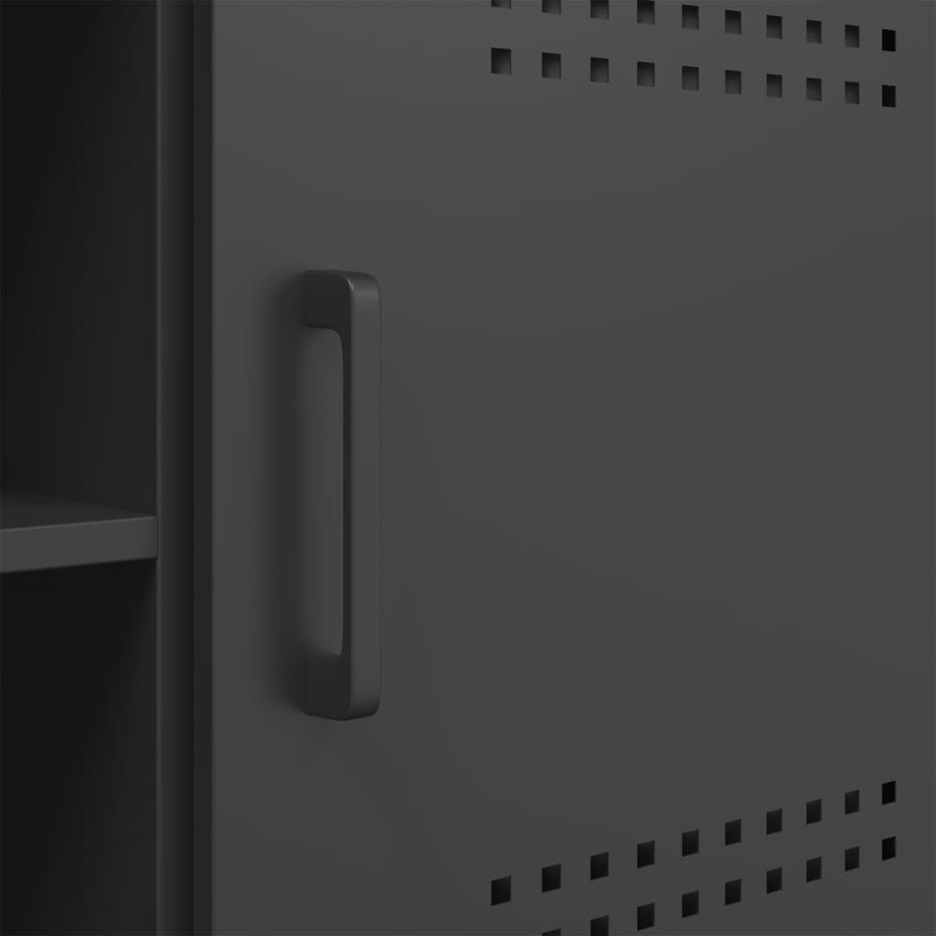 TV-Møbel DIV. TV-benk Svart 100,5x39x50,5 cm stål