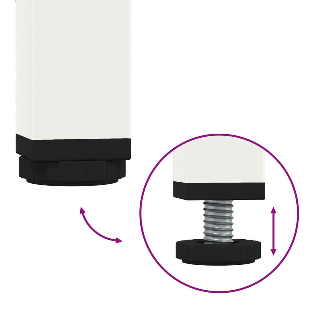 Skjenk Hvit 100,5x39x79 cm stål