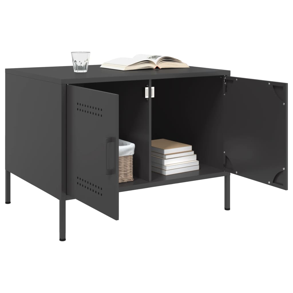 Salongbord Sofabord Svart 68x50x50,5 cm stål