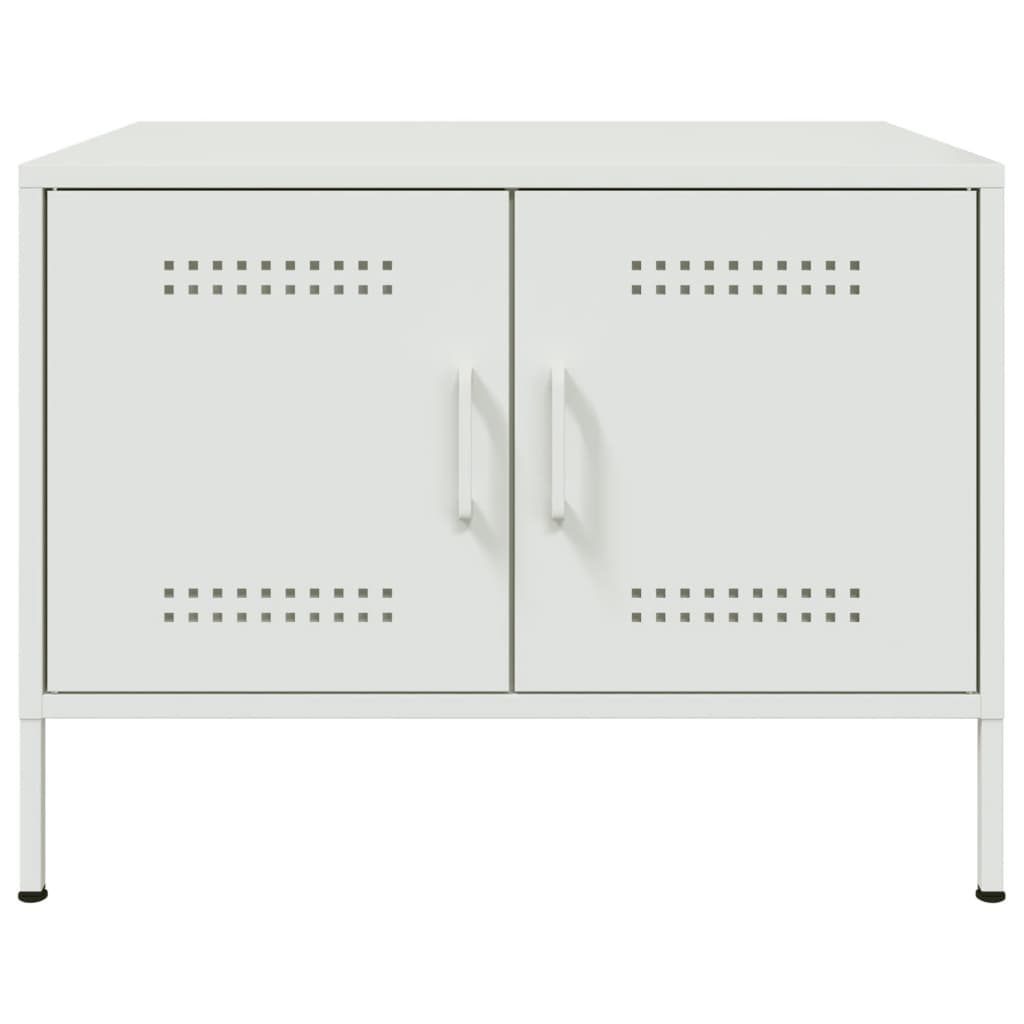 Salongbord Sofabord Hvit 68x50x50,5 cm stål