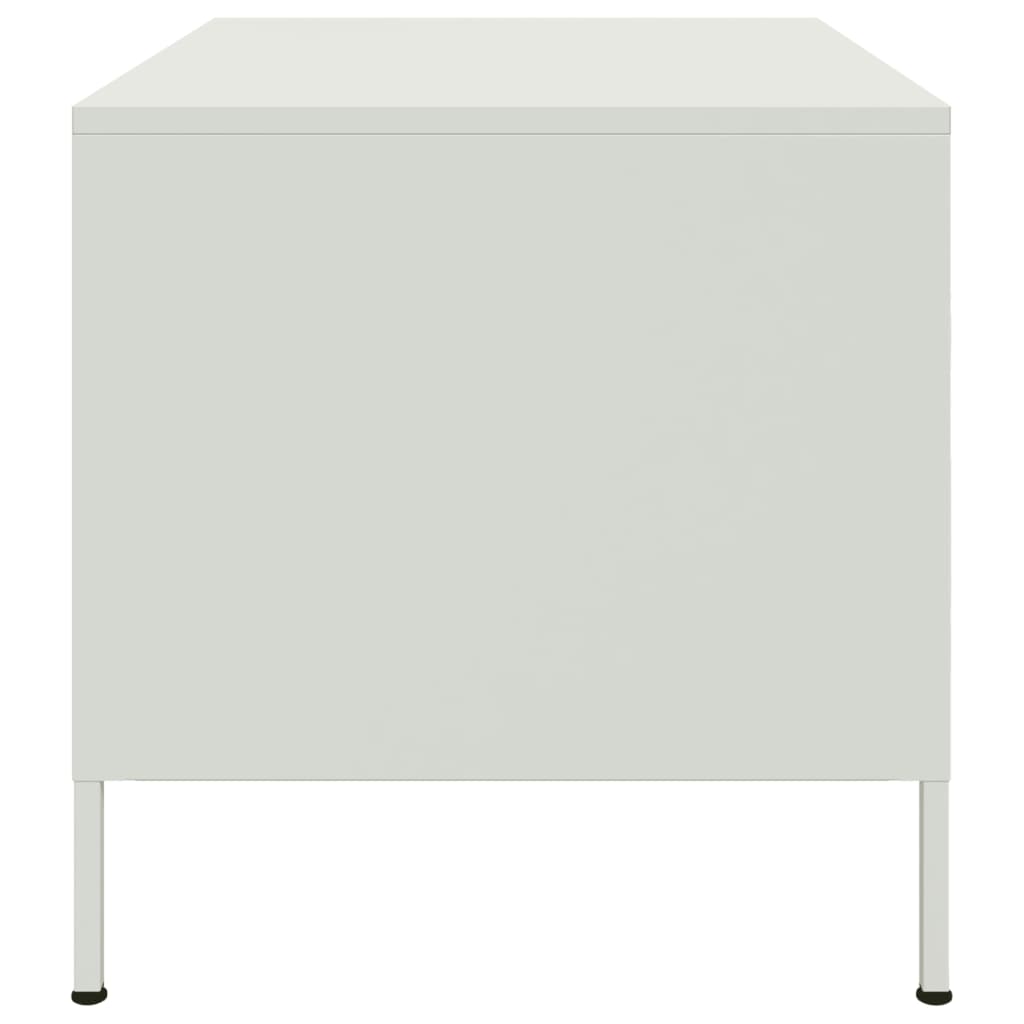 Salongbord Sofabord Hvit 68x50x50,5 cm stål
