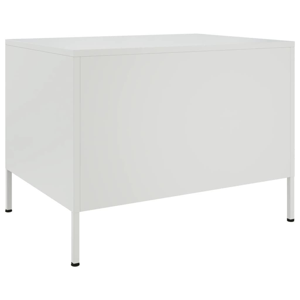 Salongbord Sofabord Hvit 68x50x50,5 cm stål