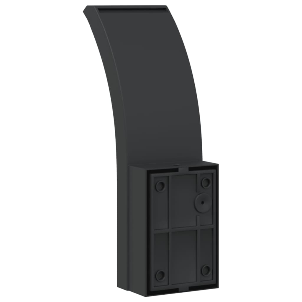 Hagebelysning Vegg El. Veggmonterte LED-utelamper 2 stk svart støpt aluminium
