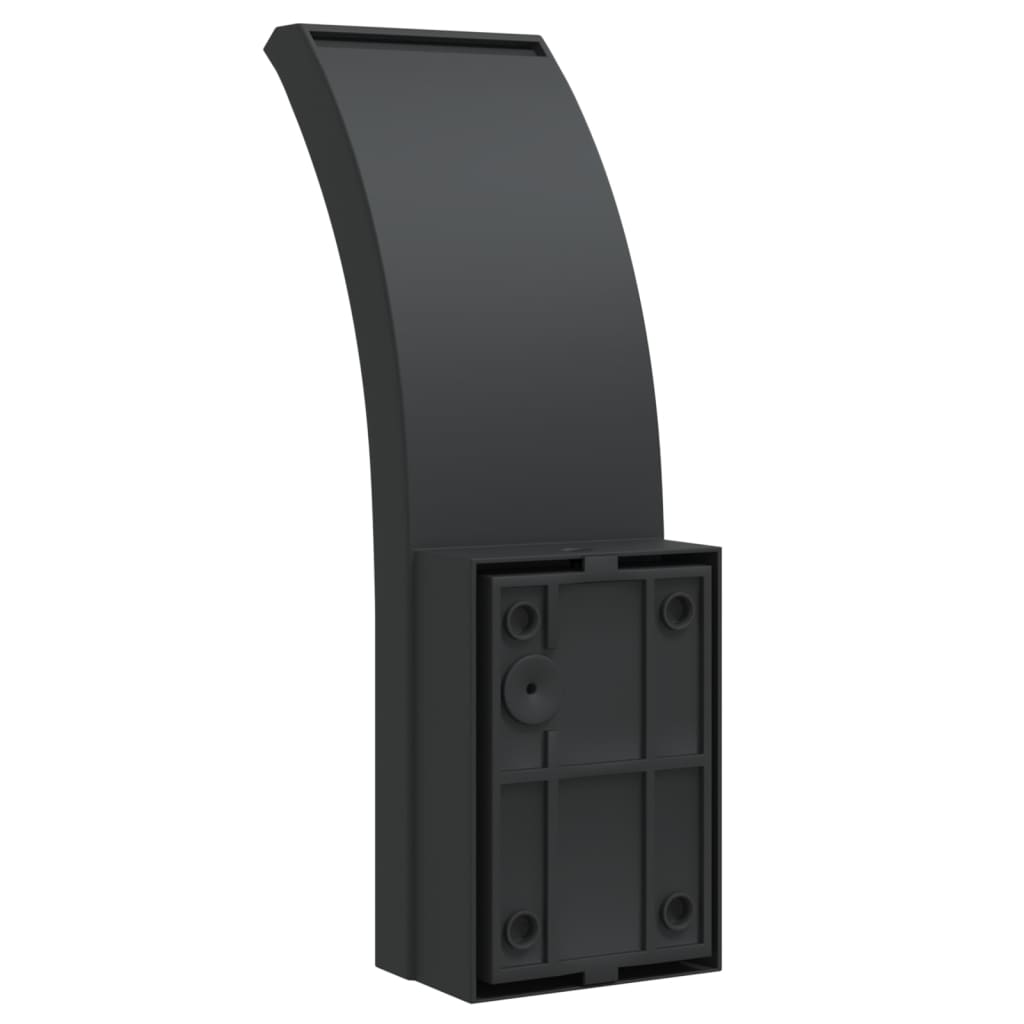 Hagebelysning Vegg El. Veggmonterte LED-utelamper sensor 2 stk svart støpt aluminium