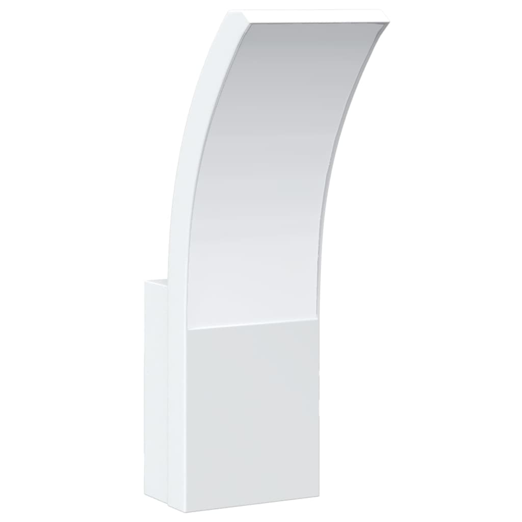 Hagebelysning Vegg El. Veggmonterte LED-utelamper 2 stk hvit støpt aluminium