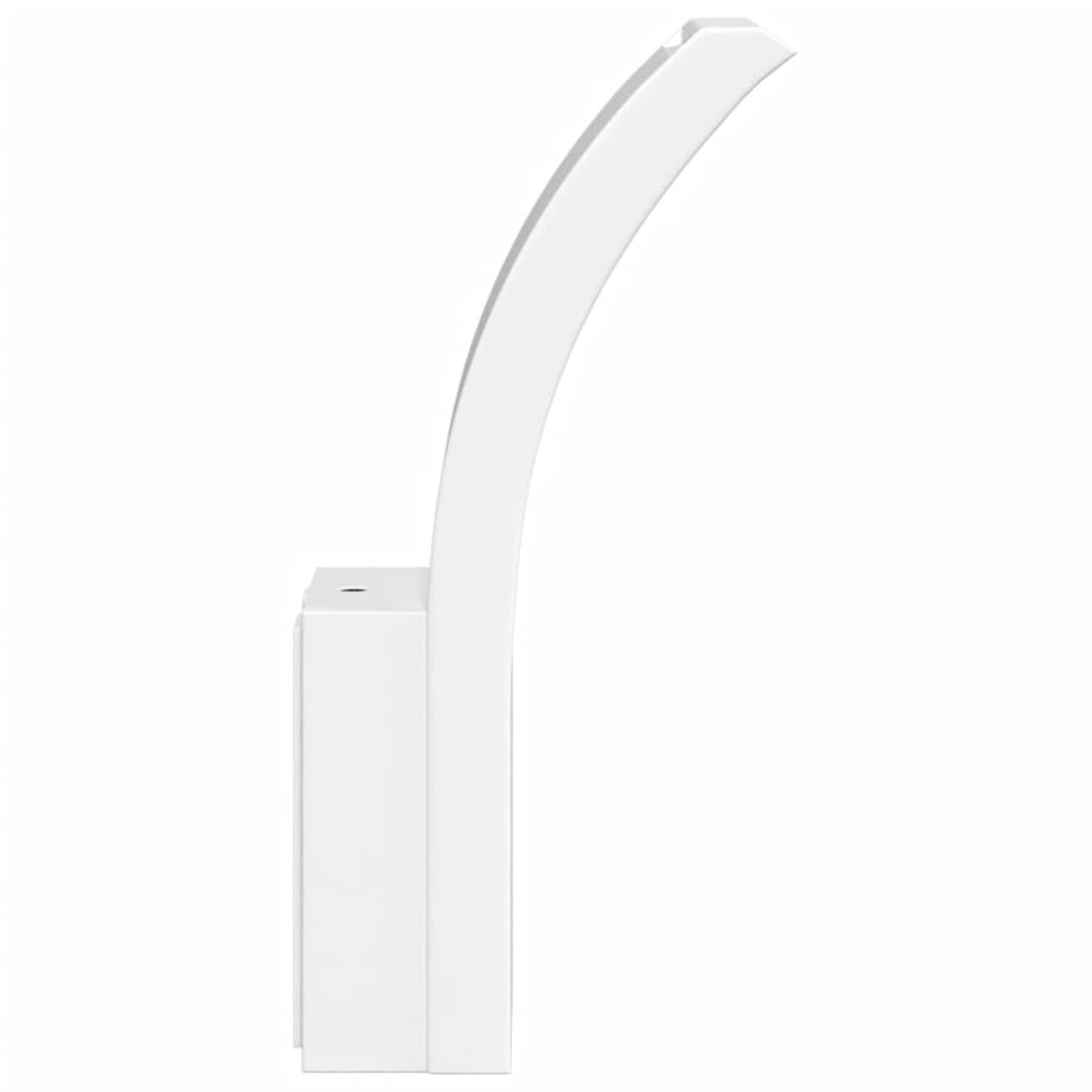 Hagebelysning Vegg El. Veggmonterte LED-utelamper 2 stk hvit støpt aluminium