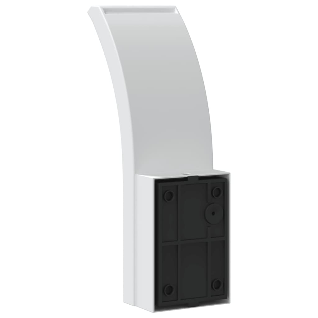 Hagebelysning Vegg El. Veggmonterte LED-utelamper 2 stk hvit støpt aluminium