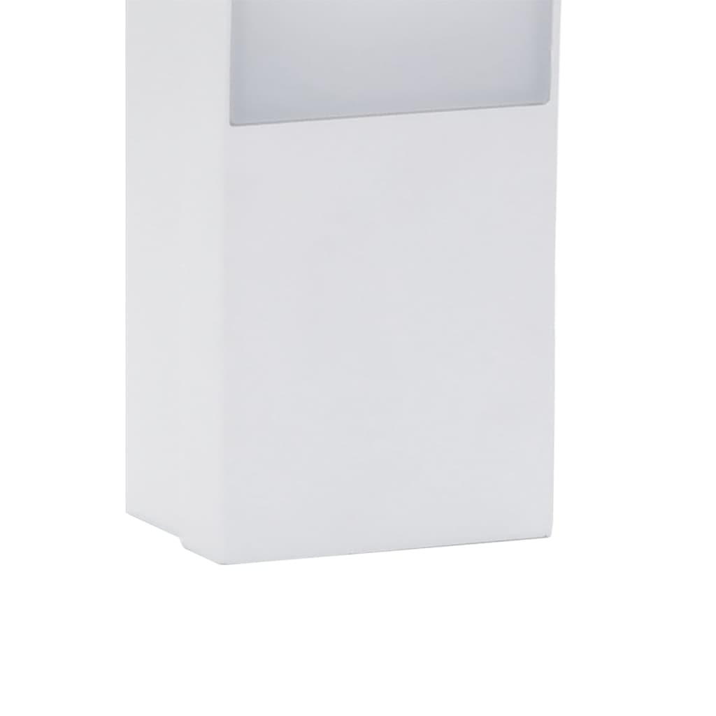 Hagebelysning Vegg El. Veggmonterte LED-utelamper 2 stk hvit støpt aluminium