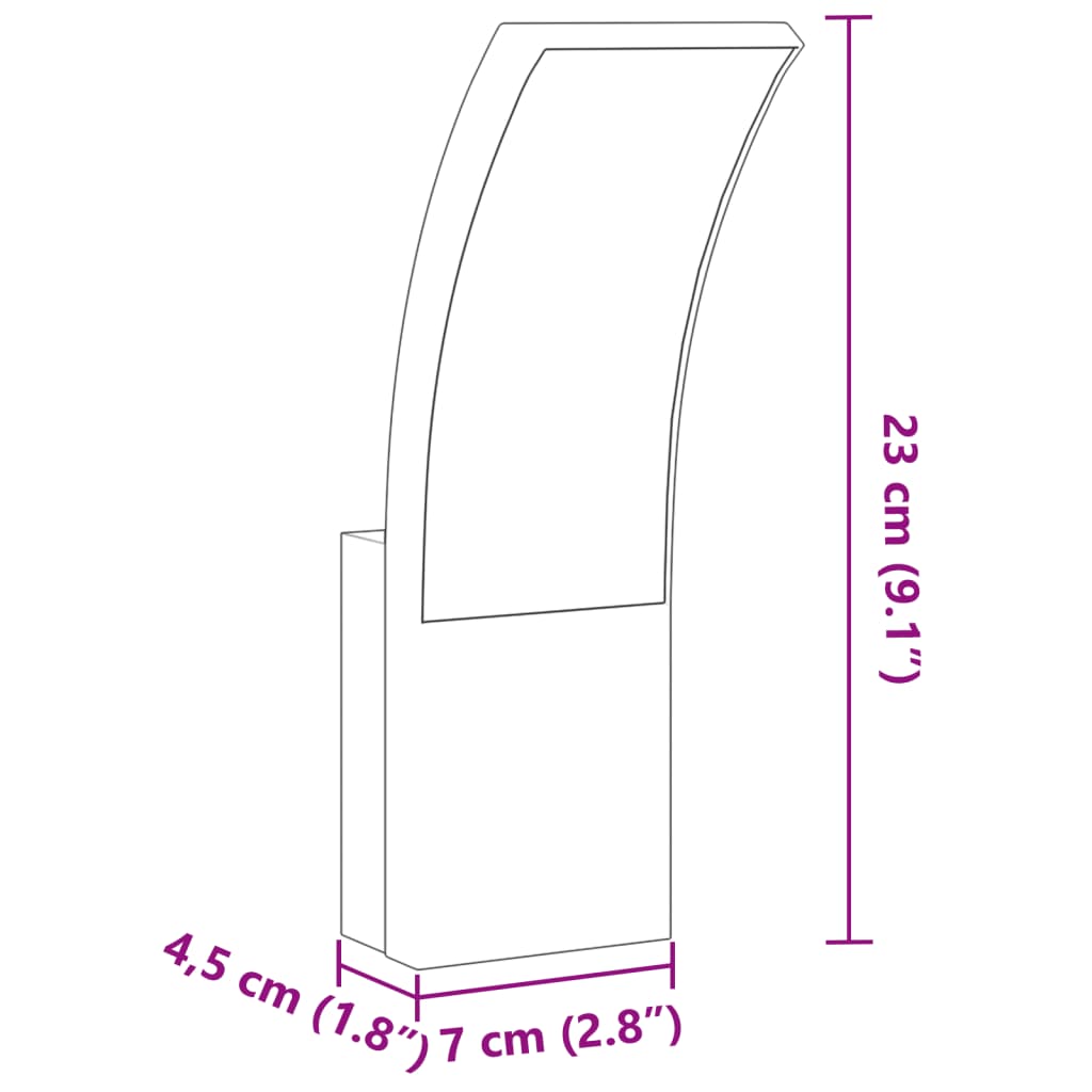 Hagebelysning Vegg El. Veggmonterte LED-utelamper 2 stk hvit støpt aluminium