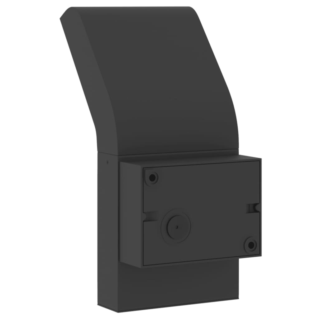Hagebelysning Vegg El. Veggmonterte LED-utelamper sensor 2 stk svart støpt aluminium