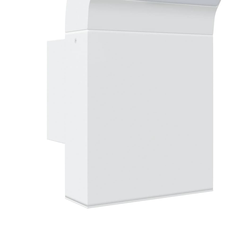 Hagebelysning Vegg El. Veggmonterte LED-utelamper 2 stk hvit støpt aluminium