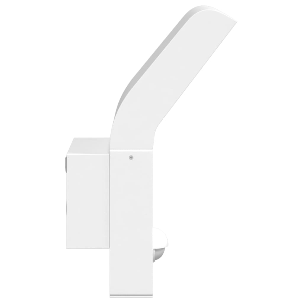 Hagebelysning Vegg El. Veggmonterte LED-utelampe med sensor hvit støpt aluminium