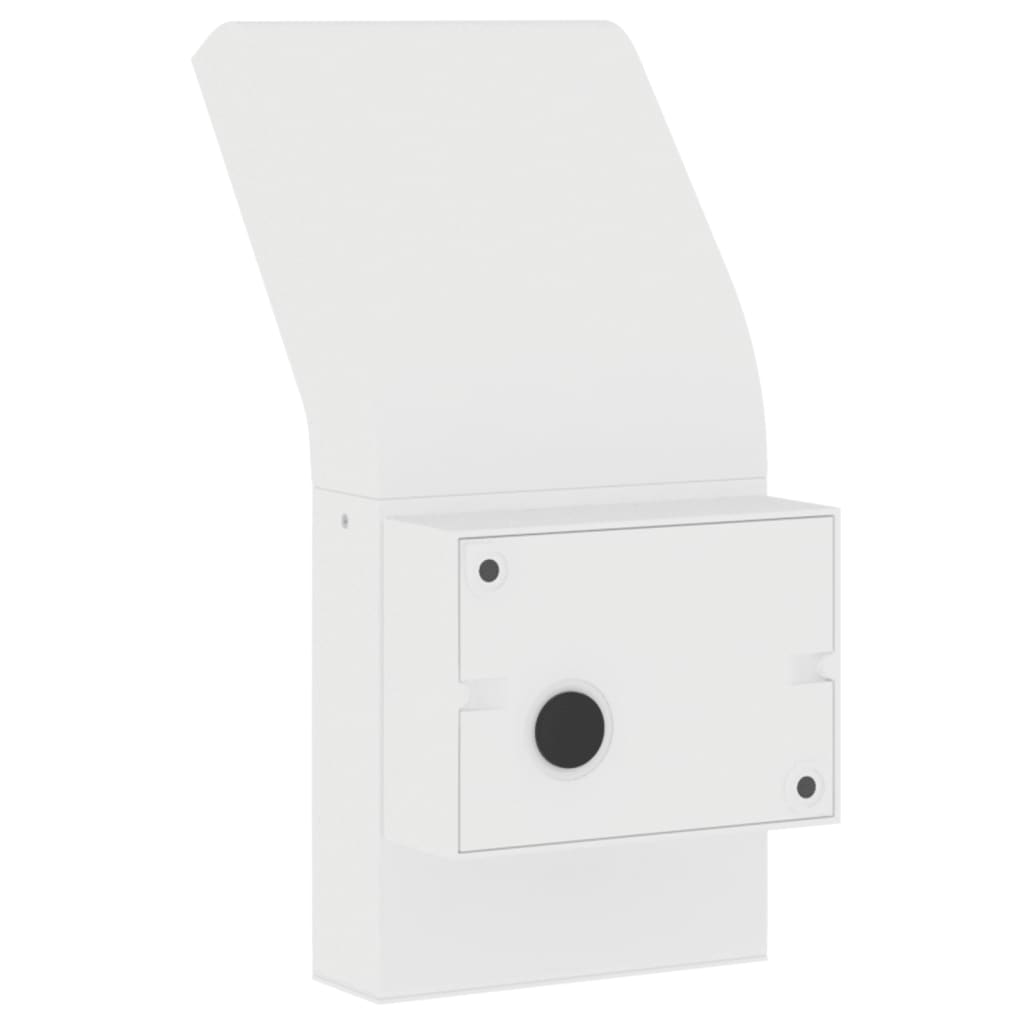 Hagebelysning Vegg El. Veggmonterte LED-utelampe med sensor hvit støpt aluminium