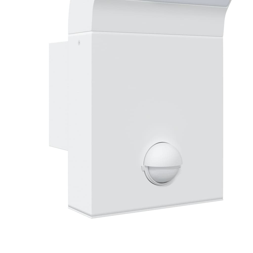 Hagebelysning Vegg El. Veggmonterte LED-utelampe med sensor hvit støpt aluminium