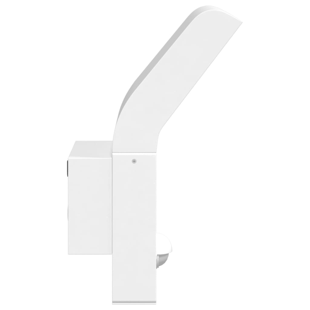 Hagebelysning Vegg El. Veggmonterte LED-utelamper sensorer 2 stk hvit støpt aluminium