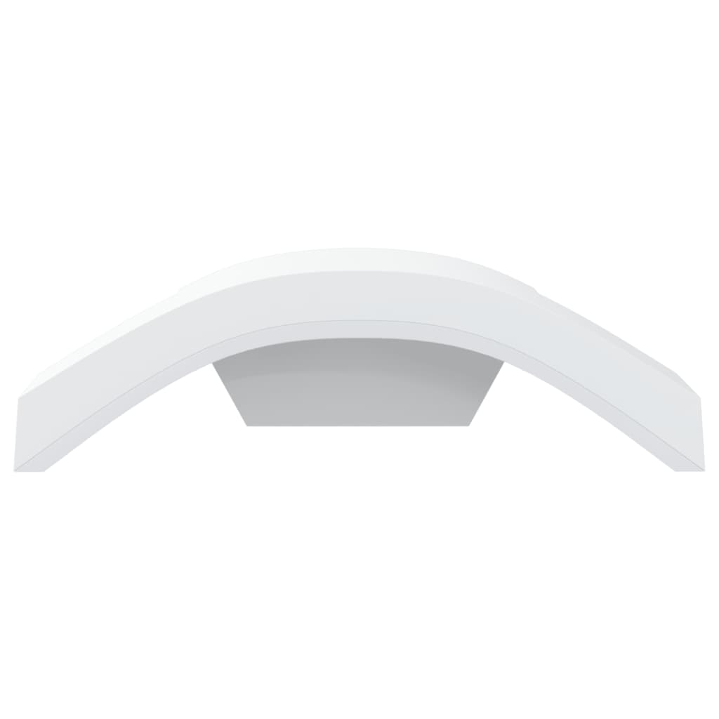 Hagebelysning Vegg El. Veggmonterte LED-utelamper 2 stk hvit støpt aluminium