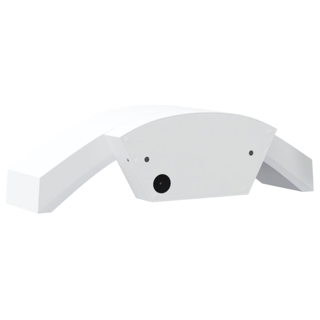 Hagebelysning Vegg El. Veggmonterte LED-utelamper 2 stk hvit støpt aluminium