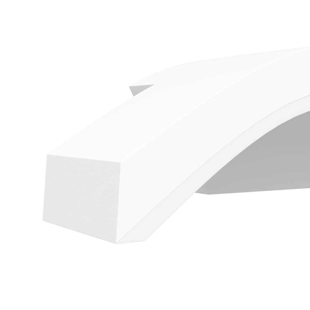 Hagebelysning Vegg El. Veggmonterte LED-utelamper 2 stk hvit støpt aluminium
