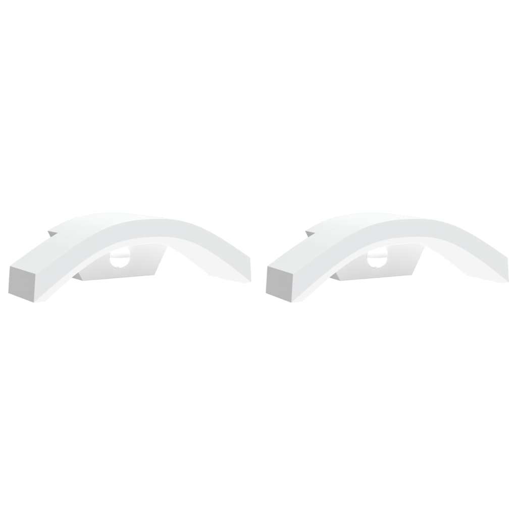 Hagebelysning Vegg El. Veggmonterte LED-utelamper sensorer 2 stk hvit støpt aluminium