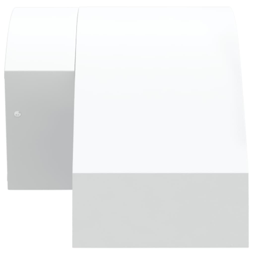 Hagebelysning Vegg El. Veggmonterte LED-utelamper sensorer 2 stk hvit støpt aluminium