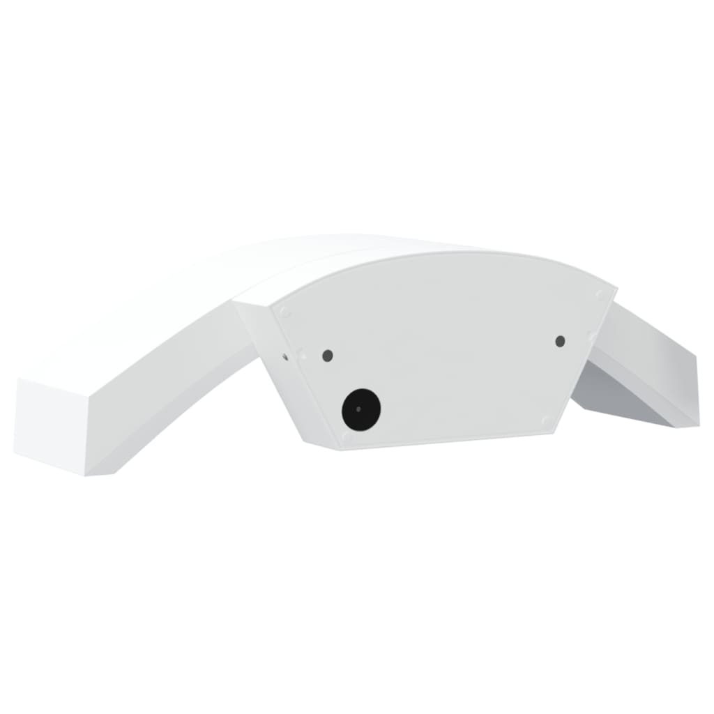 Hagebelysning Vegg El. Veggmonterte LED-utelamper sensorer 2 stk hvit støpt aluminium