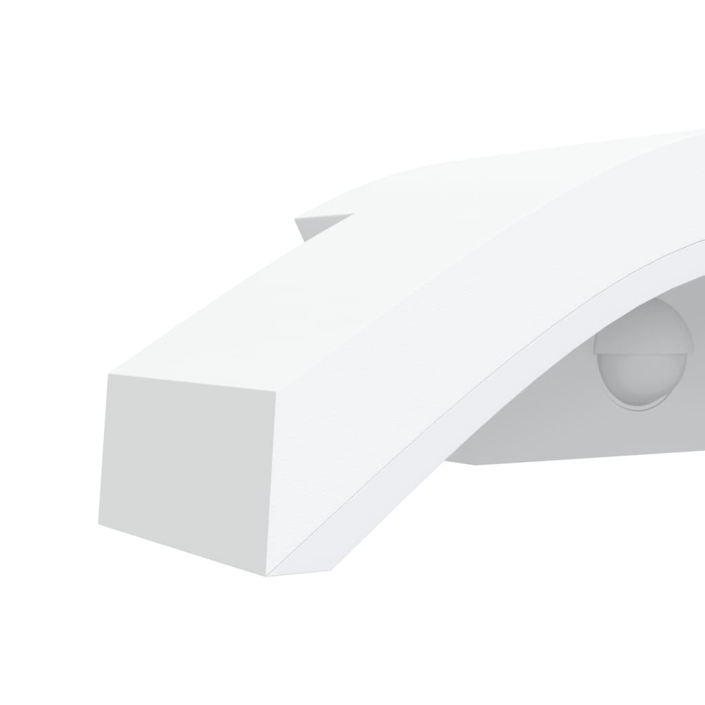 Hagebelysning Vegg El. Veggmonterte LED-utelamper sensorer 2 stk hvit støpt aluminium