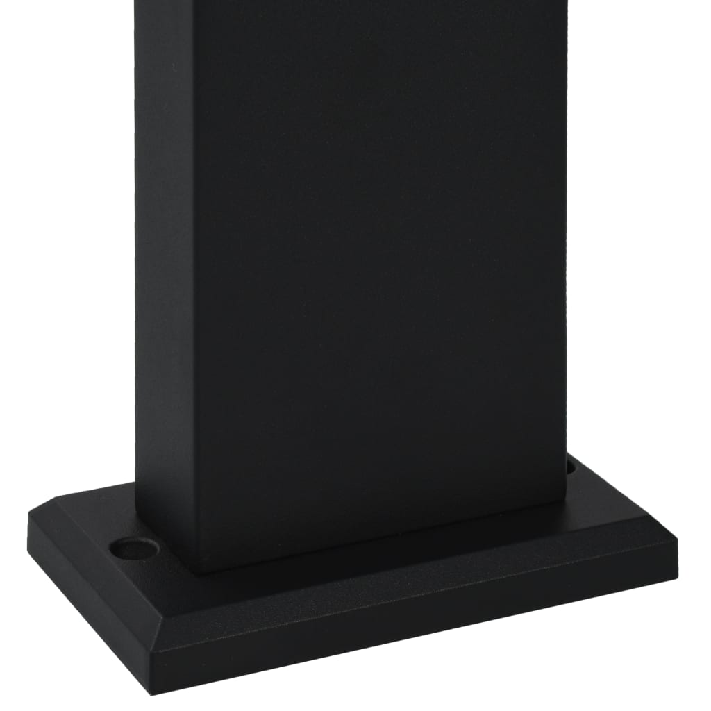 Hagebelysning Lyktstolpe 3 stk svart 50 cm støpt aluminium
