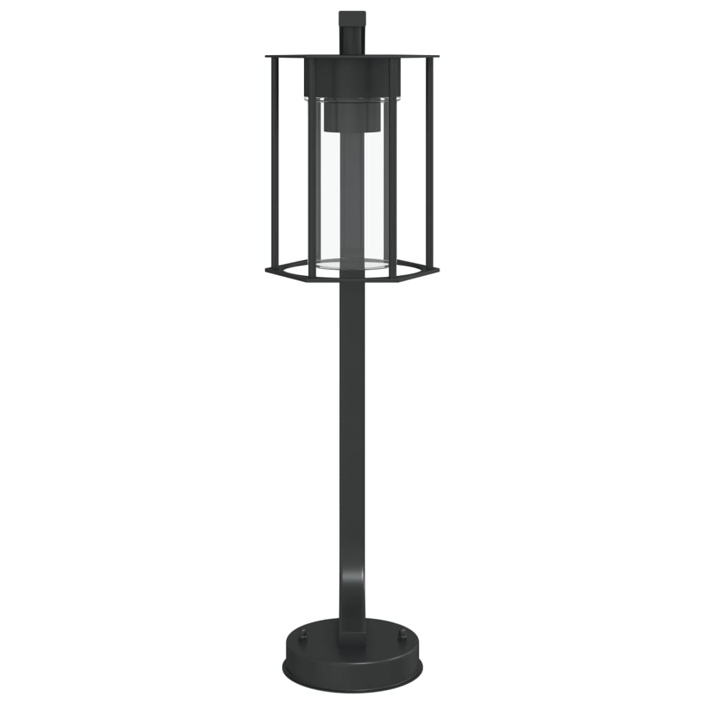 Hagebelysning Lyktstolpe Gangbelysning Søylebelysning 3 stk svart 60 cm rustfritt stål
