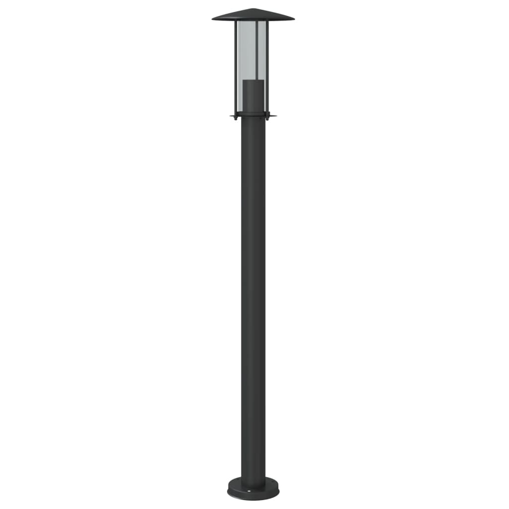 Hagebelysning Lyktstolpe 3 stk svart 100 cm rustfritt stål