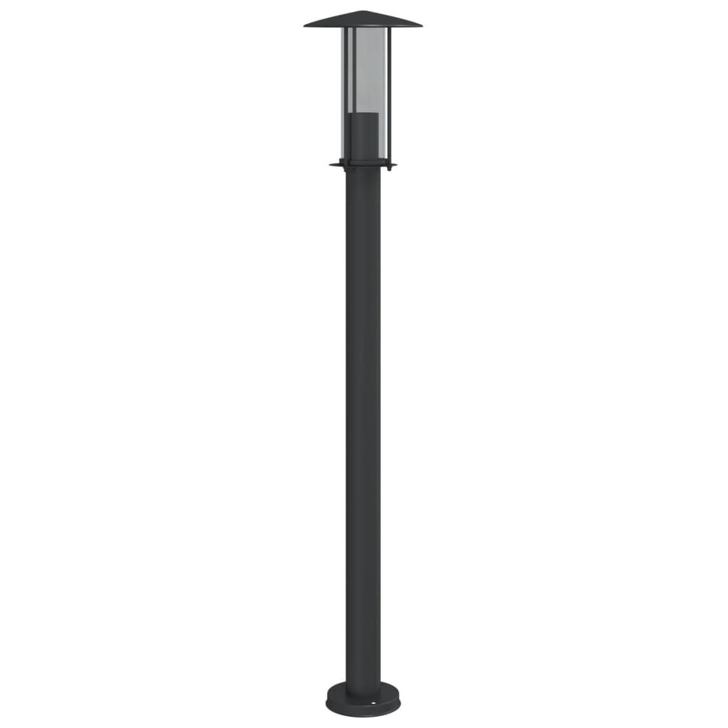 Hagebelysning Lyktstolpe 3 stk svart 100 cm rustfritt stål