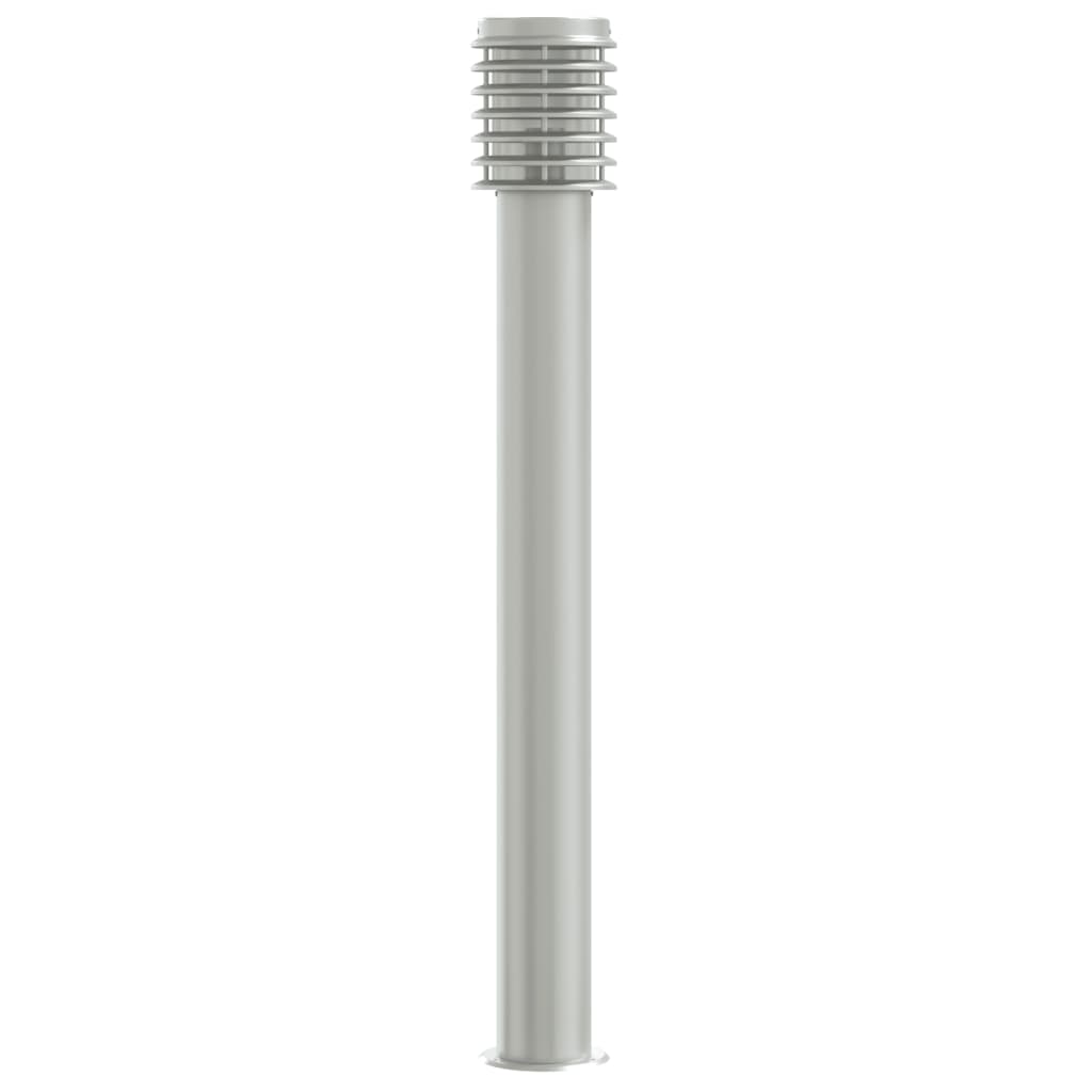 Hagebelysning Lyktstolpe 3 stk sølv 110 cm rustfritt stål