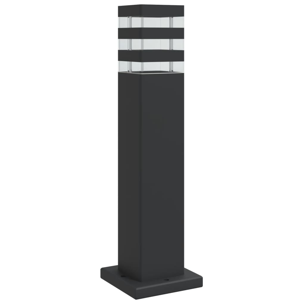 Utendørs gulvlampe svart 50 cm aluminium