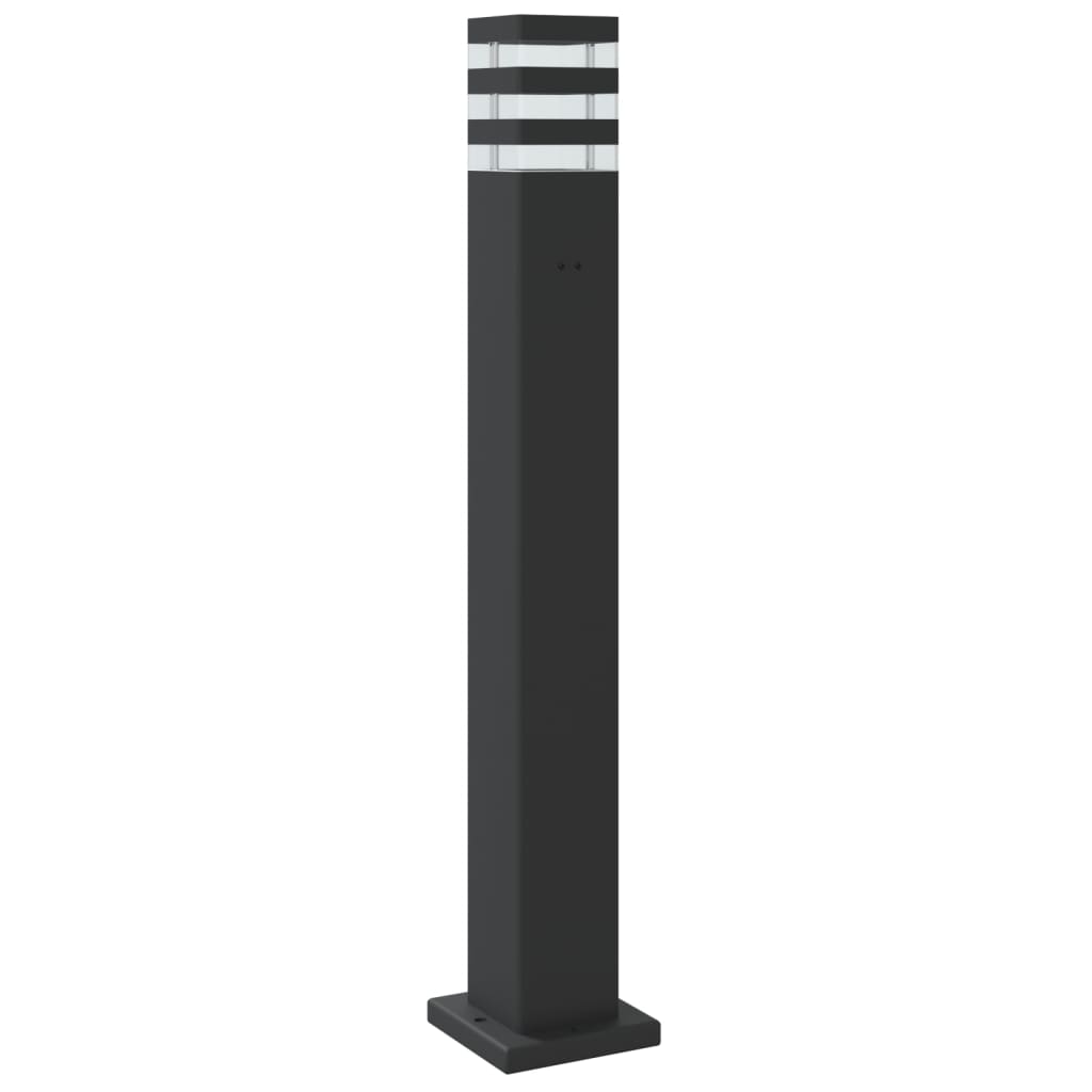 Hagebelysning Lyktstolpe 3 stk svart 80 cm aluminium