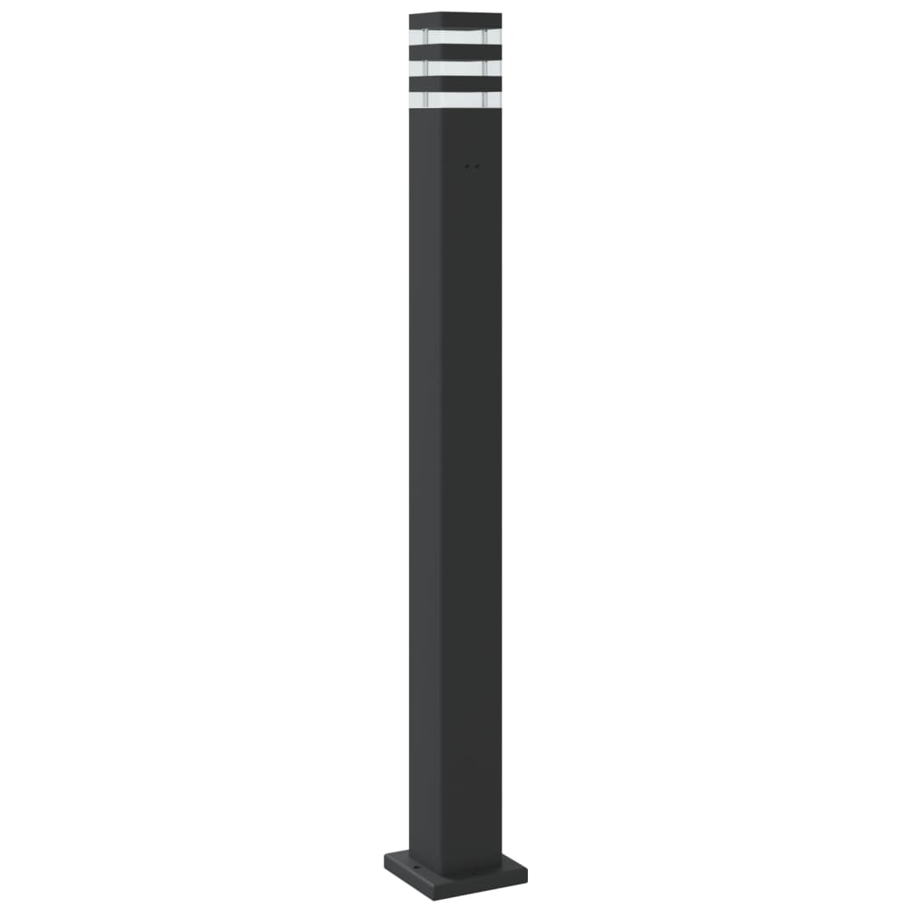 Hagebelysning Lyktstolpe Gangbelysning Søylebelysning svart 110 cm aluminium