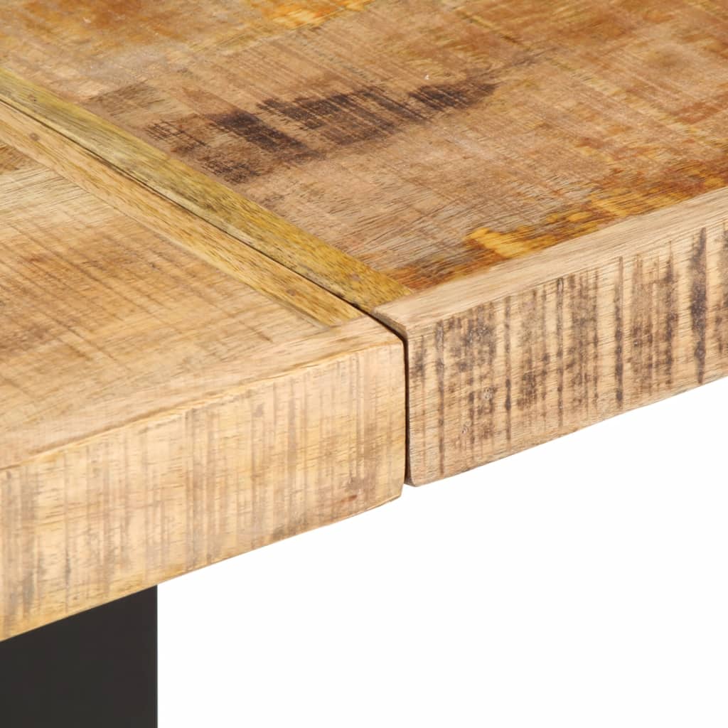 Benk 160 cm grovt heltre mangotre og stål