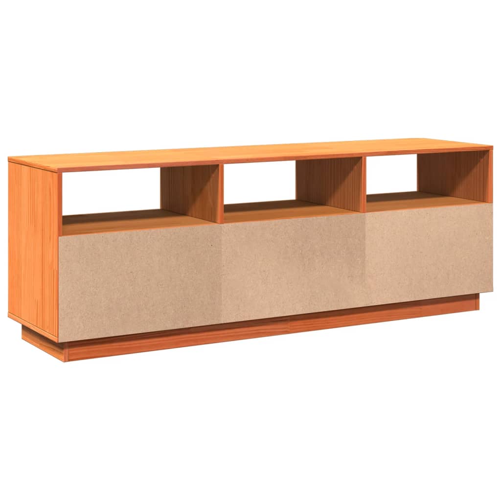 TV-Møbel Brun TV-benk voksbrun 140x37x50 cm heltre furu