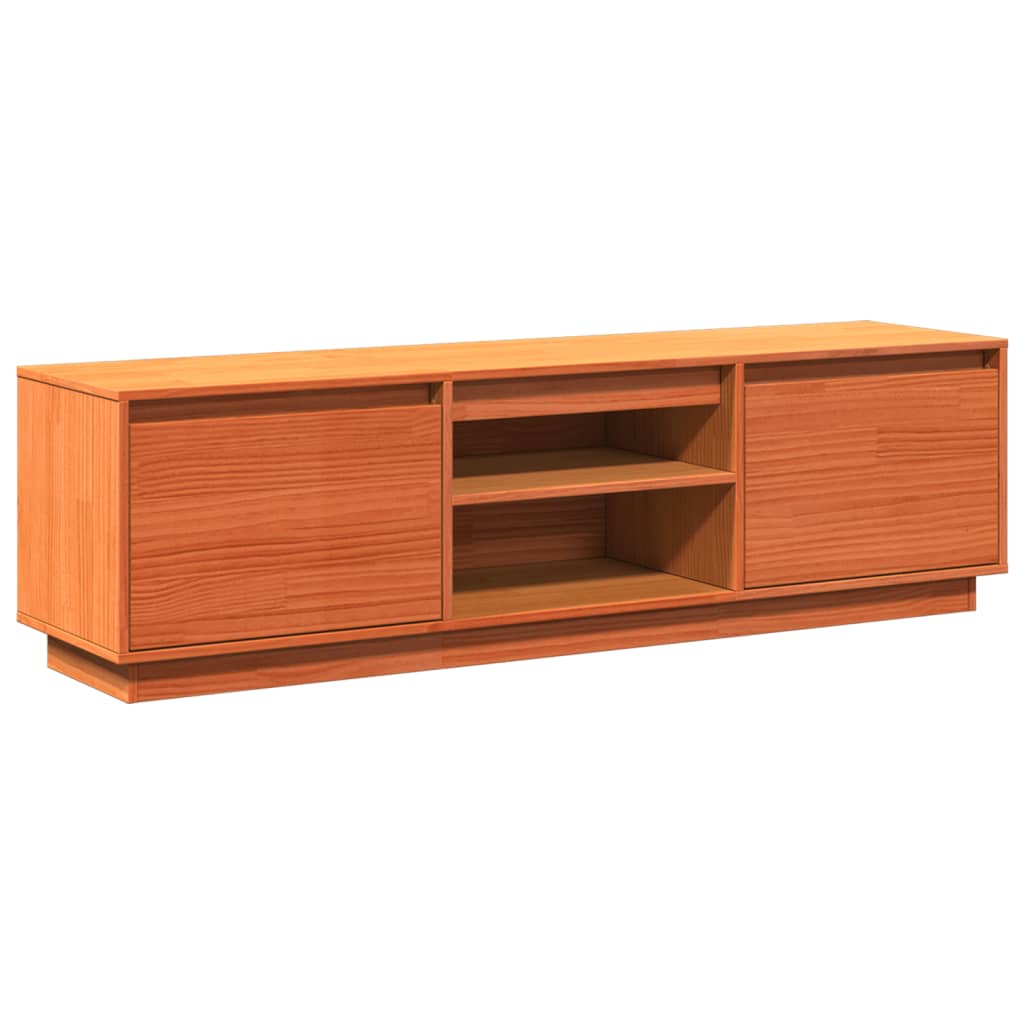 TV-Møbel Brun TV-benk voksbrun 140x35x40 cm heltre furu
