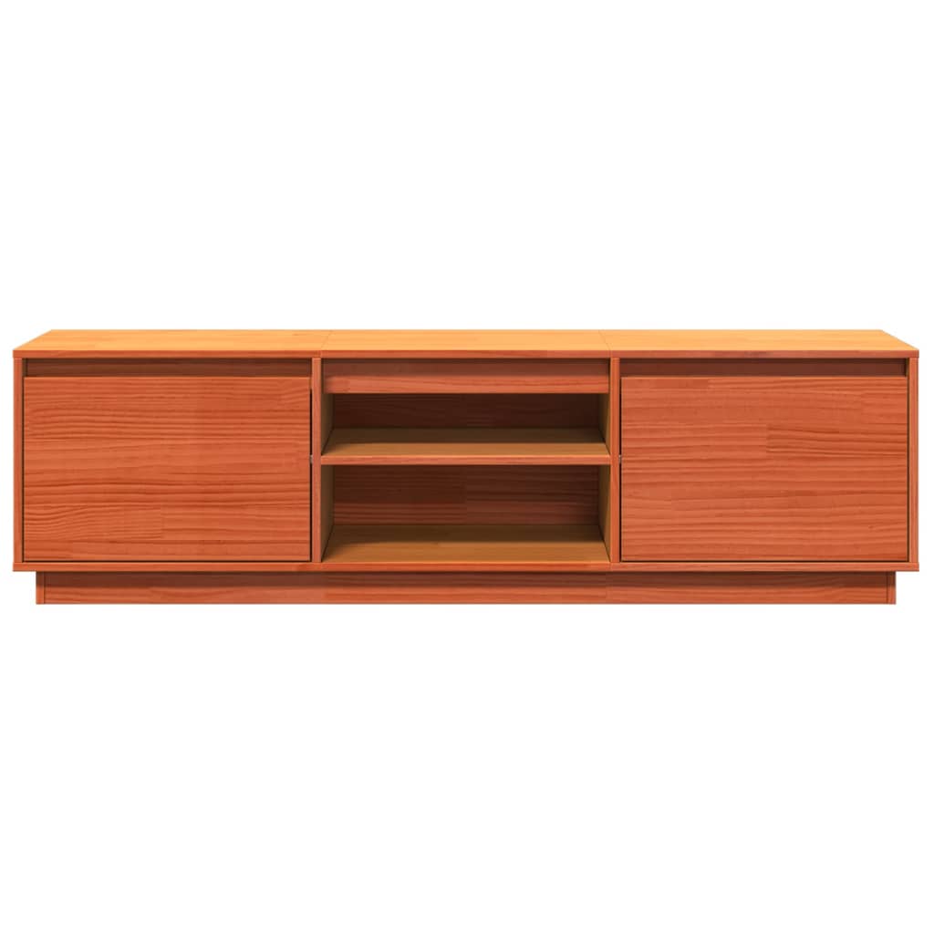 TV-Møbel Brun TV-benk voksbrun 140x35x40 cm heltre furu