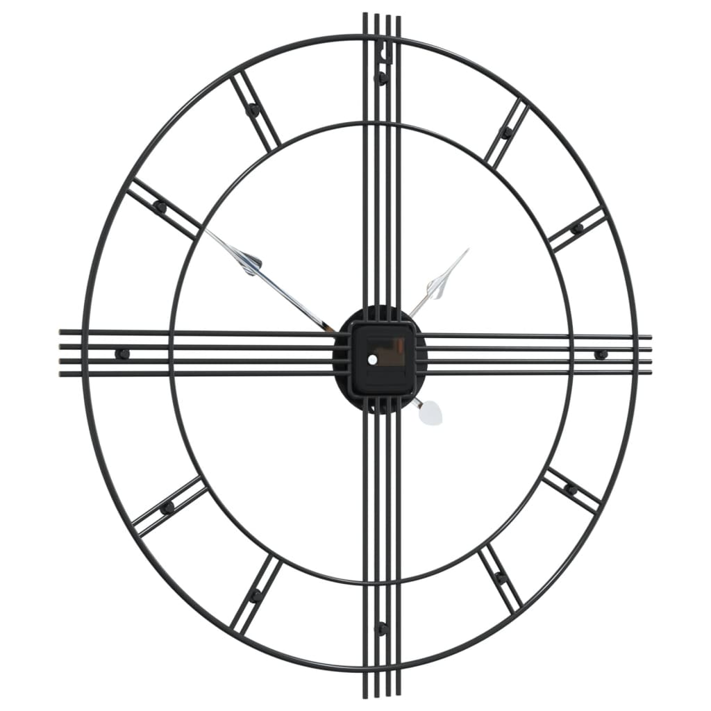 Veggklokke Svart Ø60 cm jern