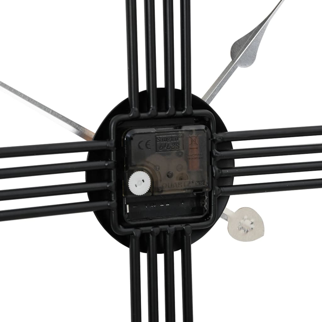 Veggklokke Svart Ø60 cm jern